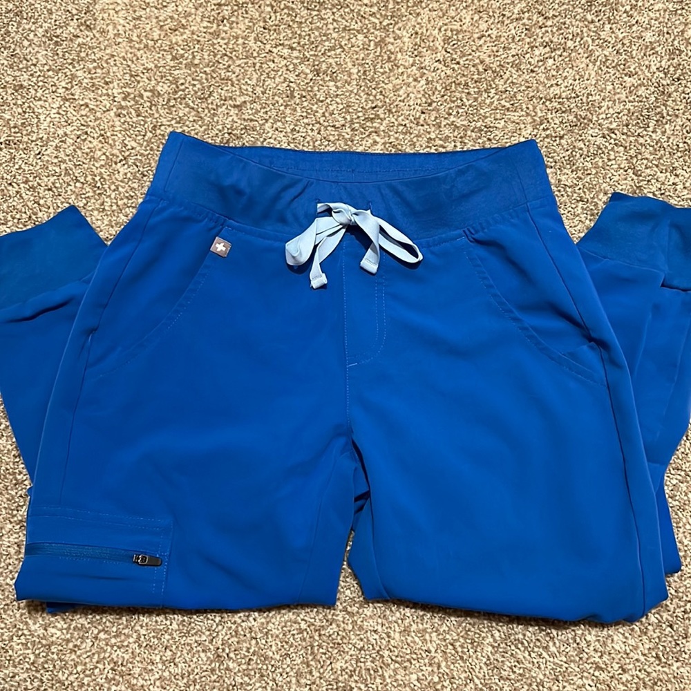Figs “Zamora” Jogget Scrub Pants in Royal Blue